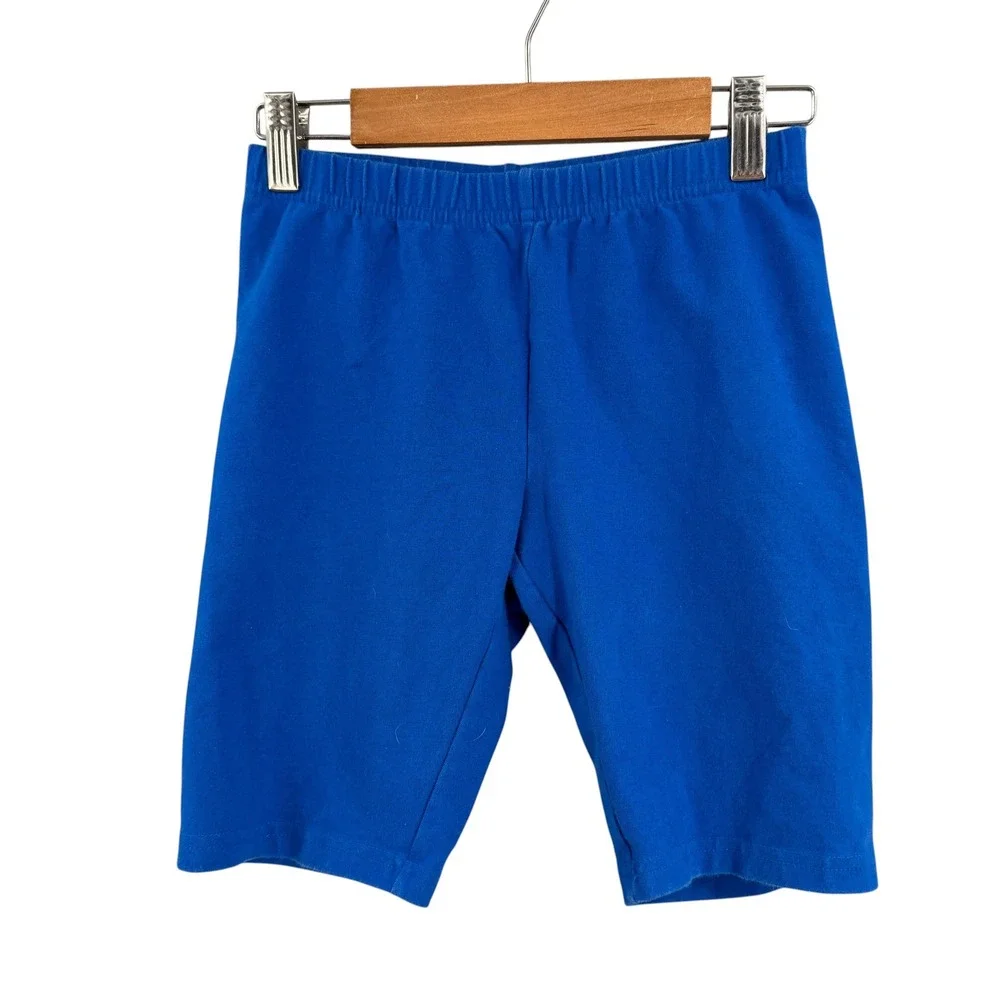 Hanna Andersson Bike Shorts Size 10‎ Blue Cotton Spandex